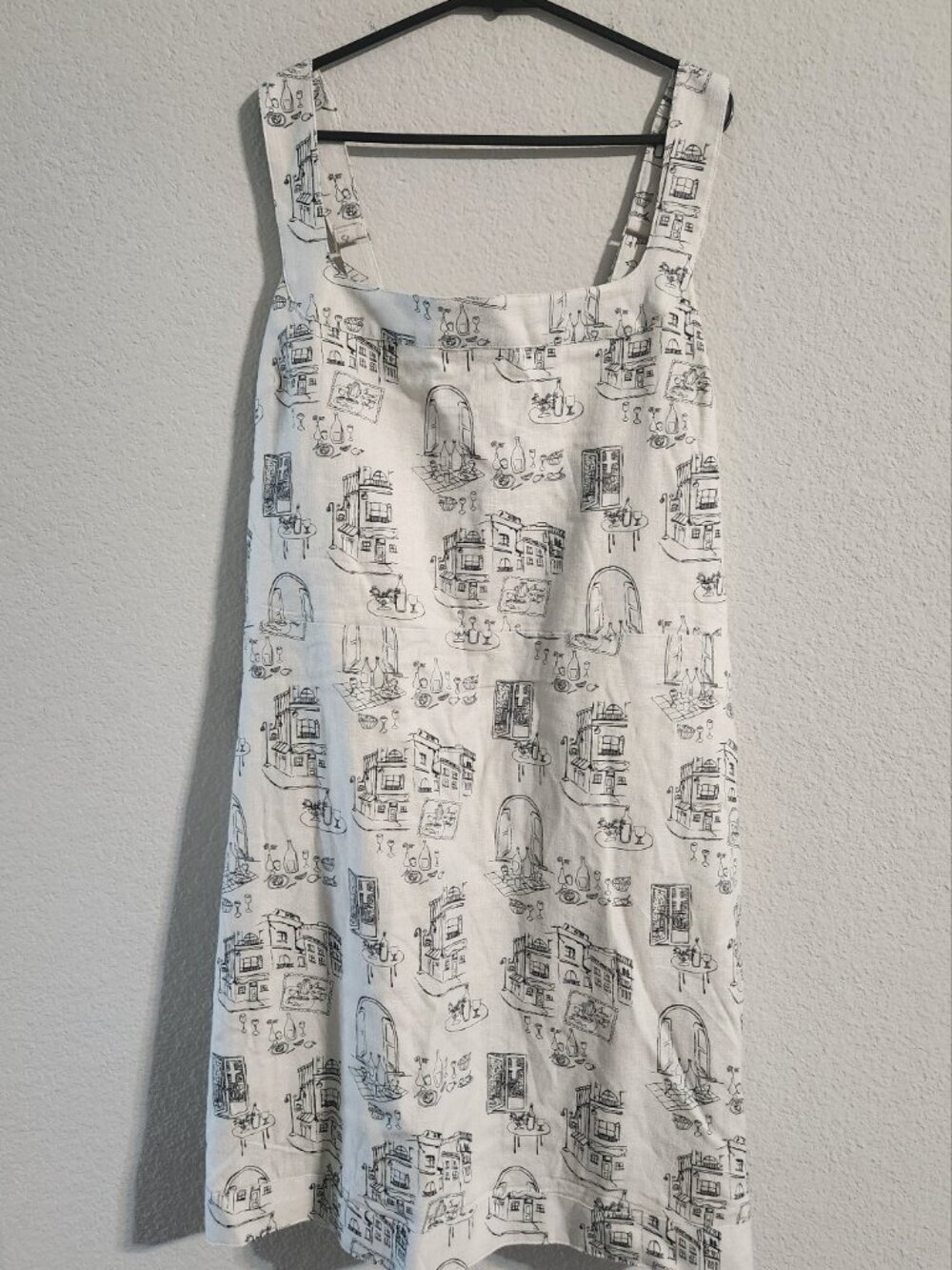 Abercrombie & Fitch Women’s Linen blend dress European Cafe Print Dress XLT